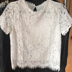 Everyday Fit Full Lace Top in White